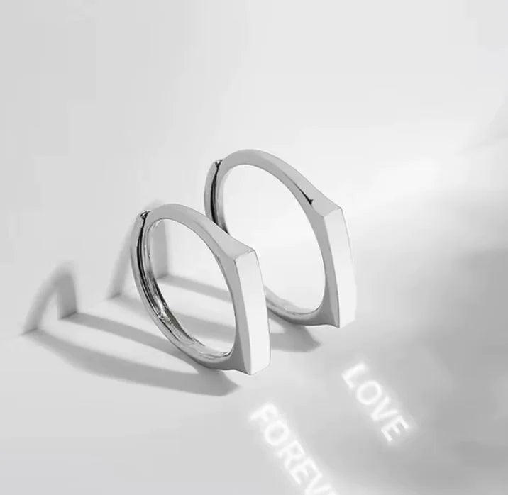 Verstellbarer Verlobungsring aus 925er Sterlingsilber – „Ich liebe dich“-Projektions-Verlobungsring für Paare