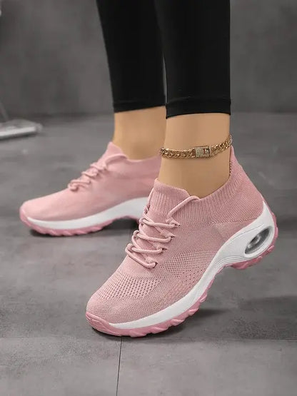 Dam Sneakers Walking Skor Lace-On Sock