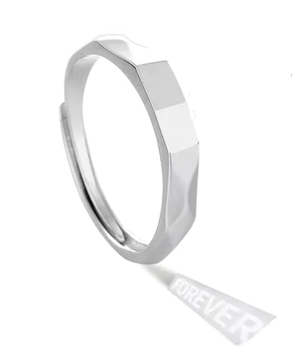 Verstellbarer Verlobungsring aus 925er Sterlingsilber – „Ich liebe dich“-Projektions-Verlobungsring für Paare