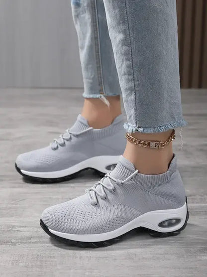 Dam Sneakers Walking Skor Lace-On Sock