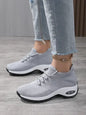 Dam Sneakers Walking Skor Lace-On Sock