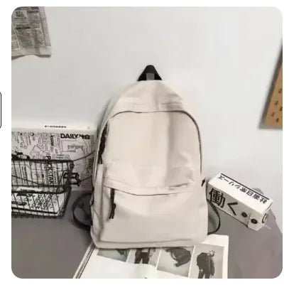Schlichter Laptop-Rucksack aus Nylon mit großem Fassungsvermögen für Damen