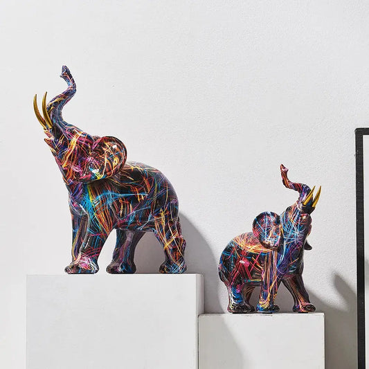 Chromapachy Graffiti Bunte Elefantenskulptur