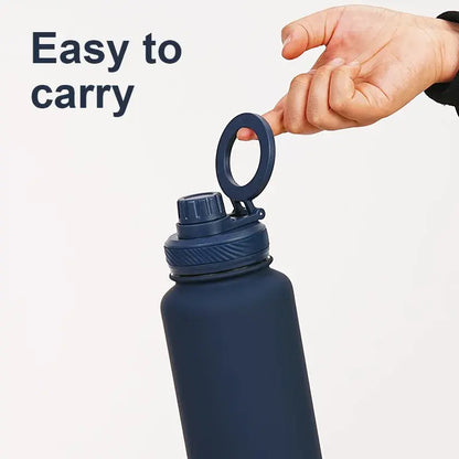 Isolierte Wasserflasche mit Telefonhalter