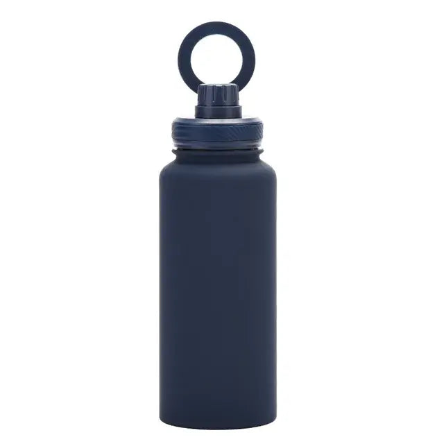 Isolierte Wasserflasche mit Telefonhalter