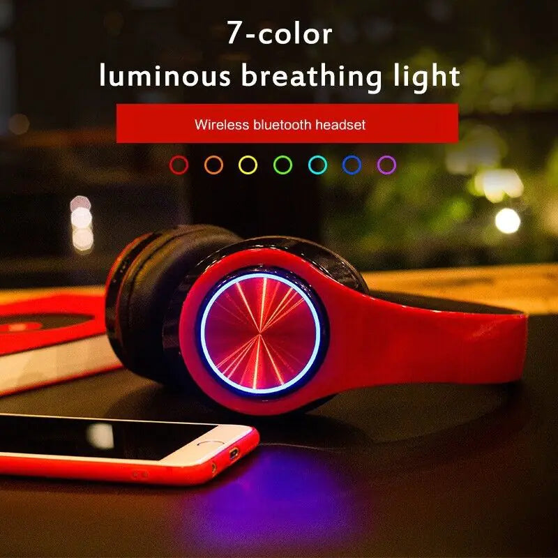 Super Bass Drahtlose Bluetooth Kopfhörer Faltbare Stereo Ohrhörer Headsets Mic