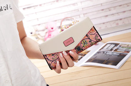 Mode Frauen Leder Umschlag Kupplung Brieftasche Lange Karte Halter Geldbörse Tasche Handtasche