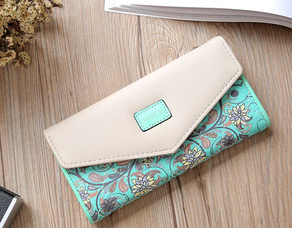 Mode Frauen Leder Umschlag Kupplung Brieftasche Lange Karte Halter Geldbörse Tasche Handtasche