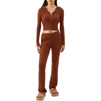 Frühlingsgestrickte zweiteilige Sets für Damen