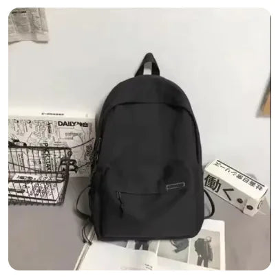 Schlichter Laptop-Rucksack aus Nylon mit großem Fassungsvermögen für Damen
