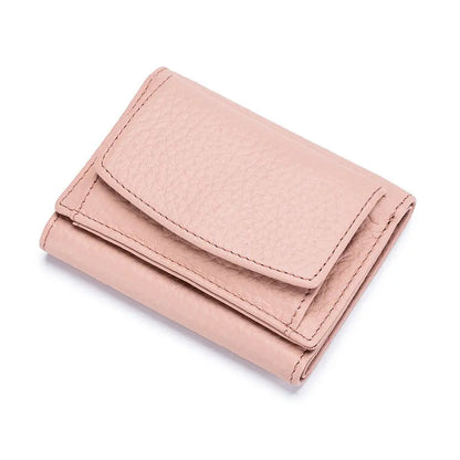 Leather Mini Short Wallet For Women