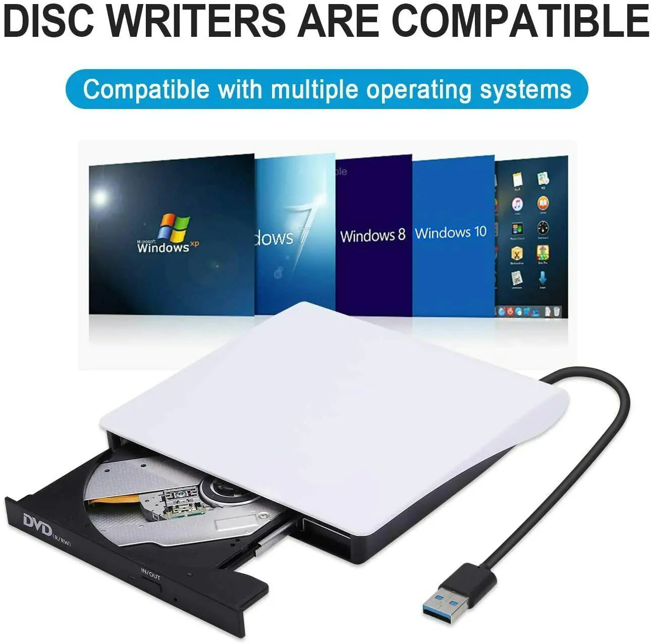 Schlankes externes CD-DVD-Laufwerk USB 3.0 Disc-Player Brenner Schriftsteller für Laptop PC Mac