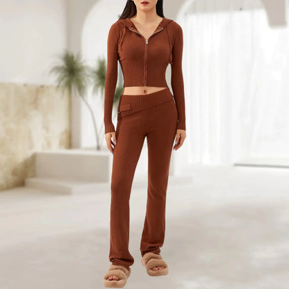 Frühlingsgestrickte zweiteilige Sets für Damen