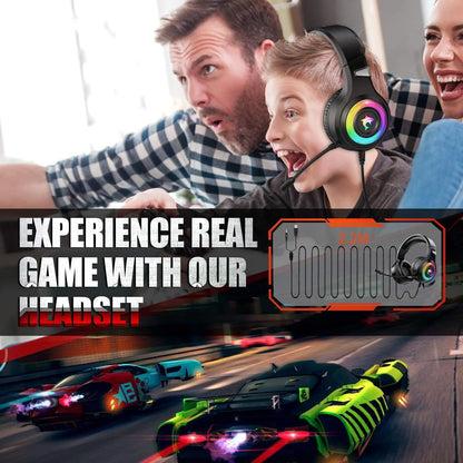 Gaming-Headset mit Mikrofonlicht