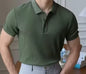 Lässiges, geripptes Strick-Poloshirt für Herren