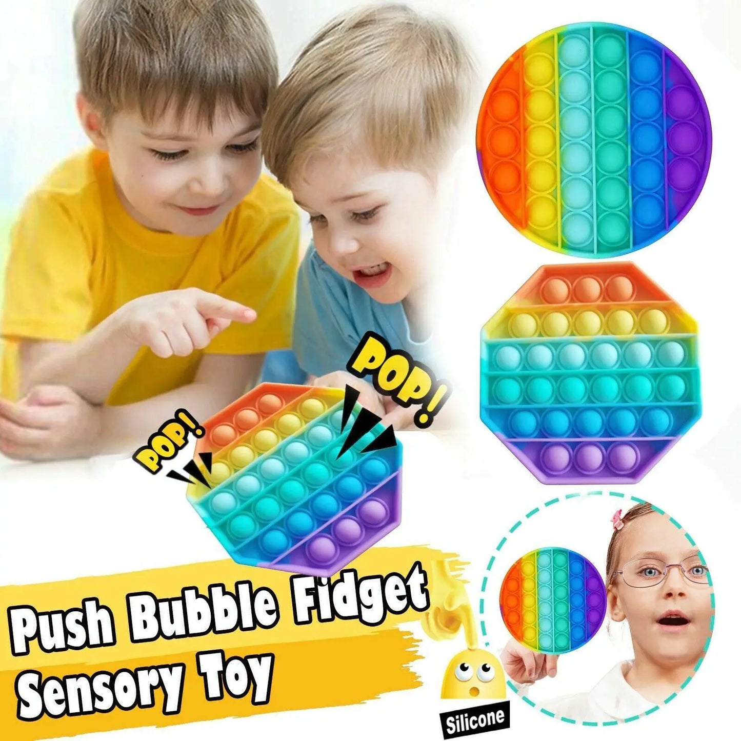 Popit Zappeln Spielzeug Push Bubble Sensory Stress Relief Kinder Familienspiele Quadratisches Spiel
