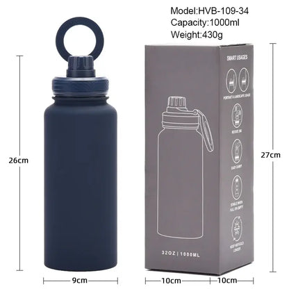 Isolierte Wasserflasche mit Telefonhalter