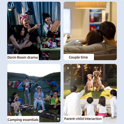 Design Mini Projector COBA YG230 Video Projector, LED Portable Home Theater Projector 1080P Supported, Compatible with PS5, PC via HDMI, VGA, TF, AV and USB