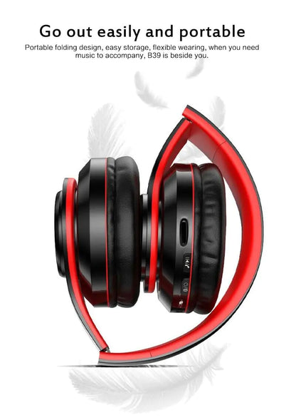 Super Bass Drahtlose Bluetooth Kopfhörer Faltbare Stereo Ohrhörer Headsets Mic