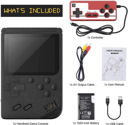 Tragbare Retro-Handheld-Spielekonsole 400-in-1, mit 3,0-Zoll-LCD-Bildschirm, TV-Unterstützung