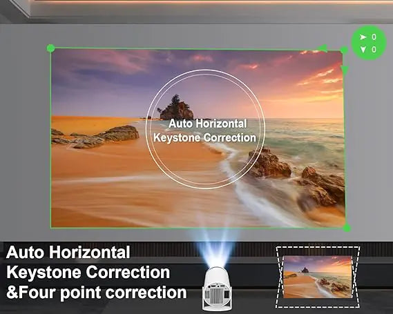 Projector MAGCUBIC 4K 1080P Support, Portable Projector WiFi6 BT 5.0 Android 11, Smart Projector Auto Horizontal Correction,180°Rotatable Outdoor Movie Projector Compatible with Phone