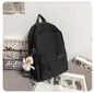 Schlichter Laptop-Rucksack aus Nylon mit großem Fassungsvermögen für Damen