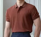 Lässiges, geripptes Strick-Poloshirt für Herren