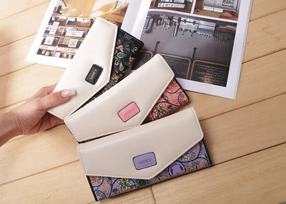 Mode Frauen Leder Umschlag Kupplung Brieftasche Lange Karte Halter Geldbörse Tasche Handtasche