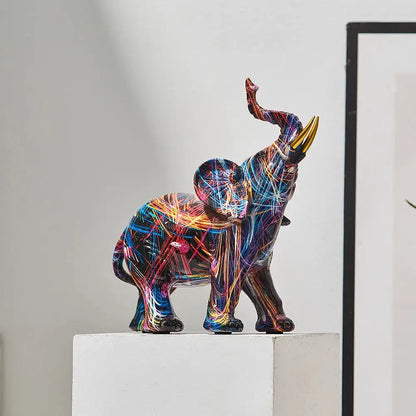 Chromapachy Graffiti Bunte Elefantenskulptur