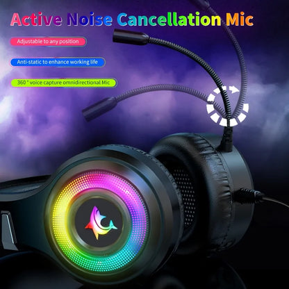 Gaming-Headset mit Mikrofonlicht