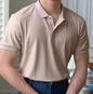 Lässiges, geripptes Strick-Poloshirt für Herren