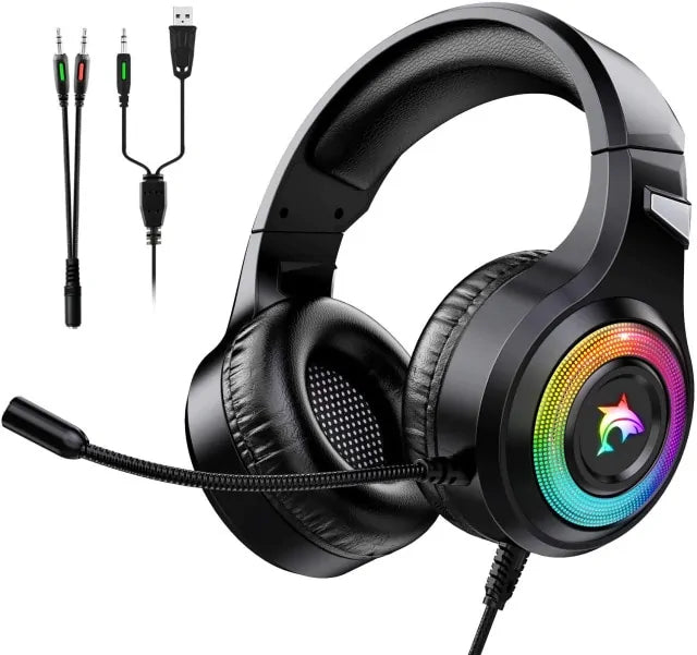 Gaming-Headset mit Mikrofonlicht