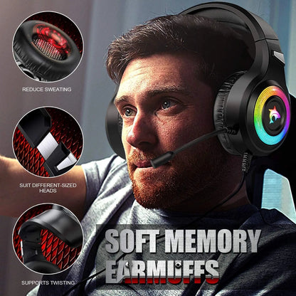 Gaming-Headset mit Mikrofonlicht