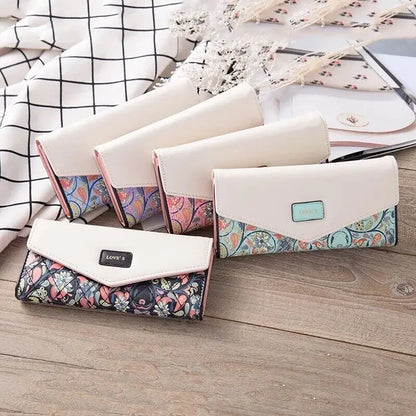 Mode Frauen Leder Umschlag Kupplung Brieftasche Lange Karte Halter Geldbörse Tasche Handtasche
