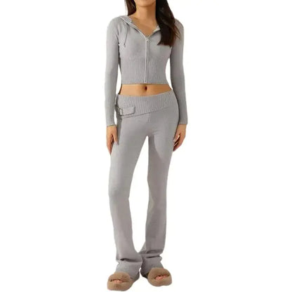 Frühlingsgestrickte zweiteilige Sets für Damen