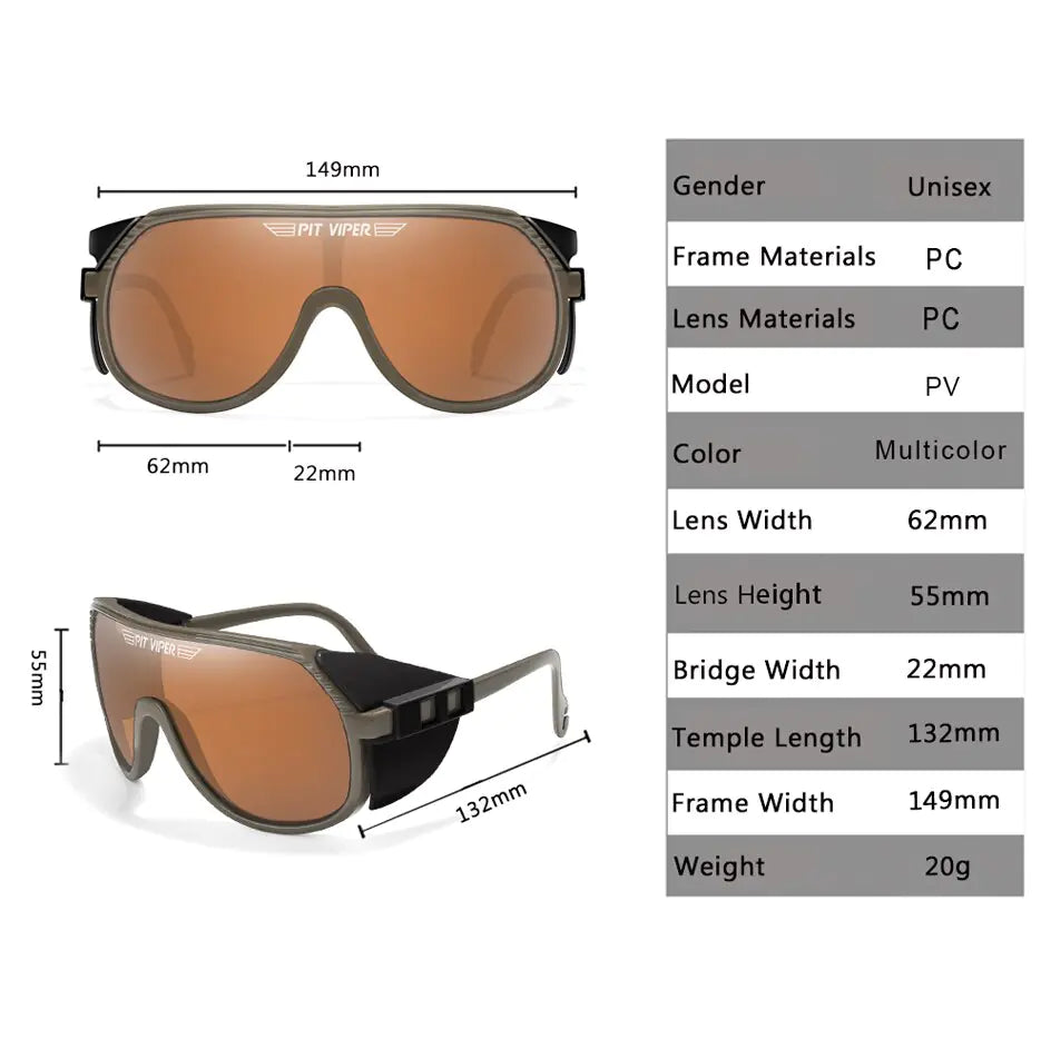Pilot Shades UV400 Sport MTB Cykelglasögon