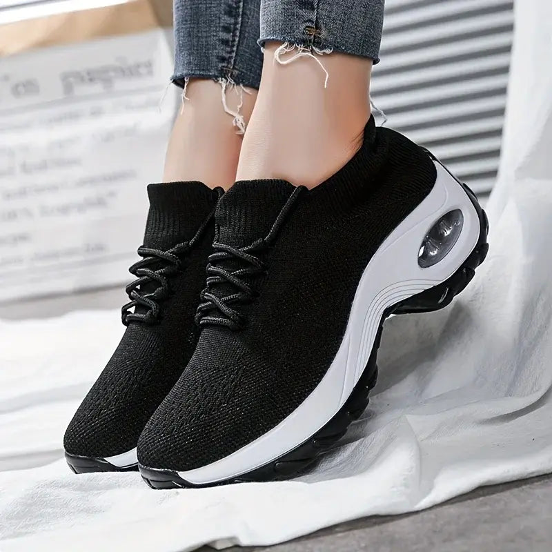 Dam Sneakers Walking Skor Lace-On Sock