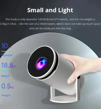 4K Projektor WiFi Bluetooth HY300-SUPER Tragbarer Projektor mit Android 11 (NEU 2024)