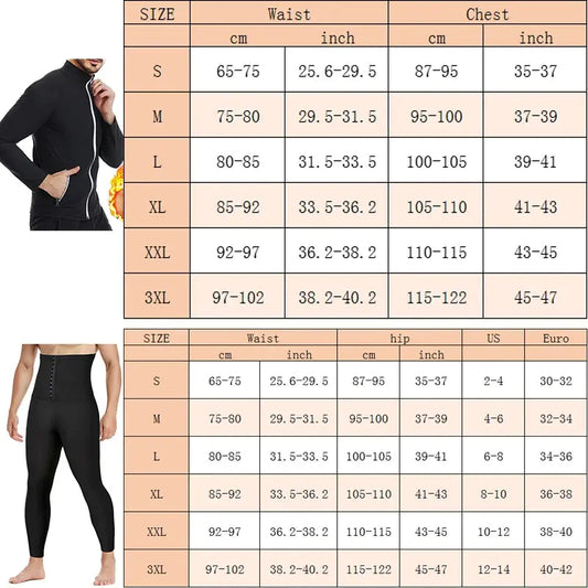 Fitness-Taillenkorsett für Herren, Shapewear, Saunaanzug
