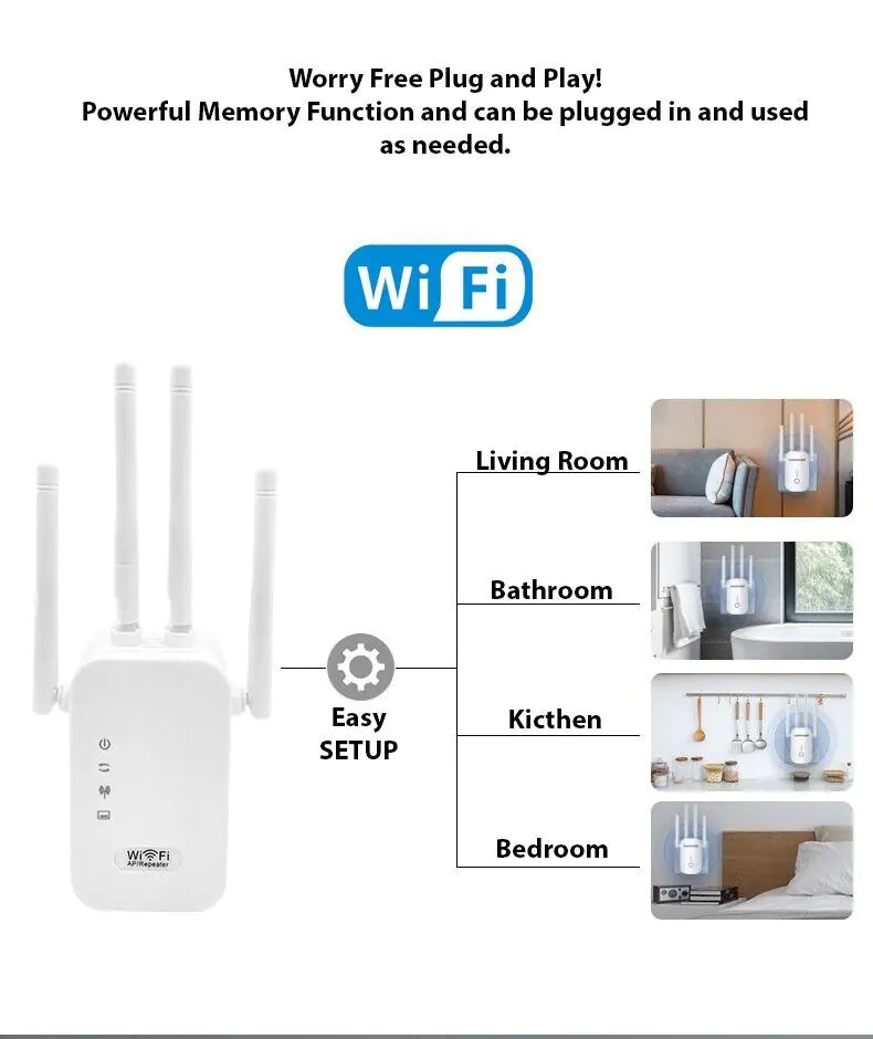 WiFi Range Extender Internet-Booster Netzwerkrouter Drahtloser Signalverstärker